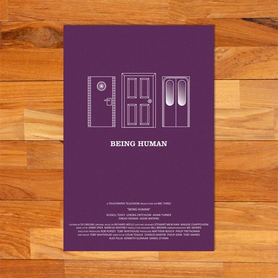 Being Human alternative television poster - 12" x 18" (Made to order)