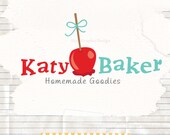 Sweet apple premade logo ooak design business branding and watermark