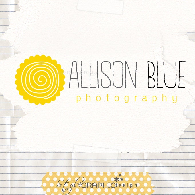 Premade logo design ooak branding boutique logo photographer logo
