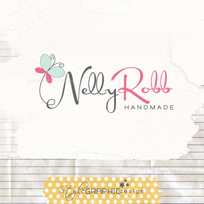 Butterfly logo design premade boutique logo photographer logo femine logo dreamy logo