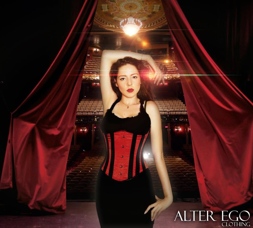 Steel Boned "Stipped" Underbust Corset