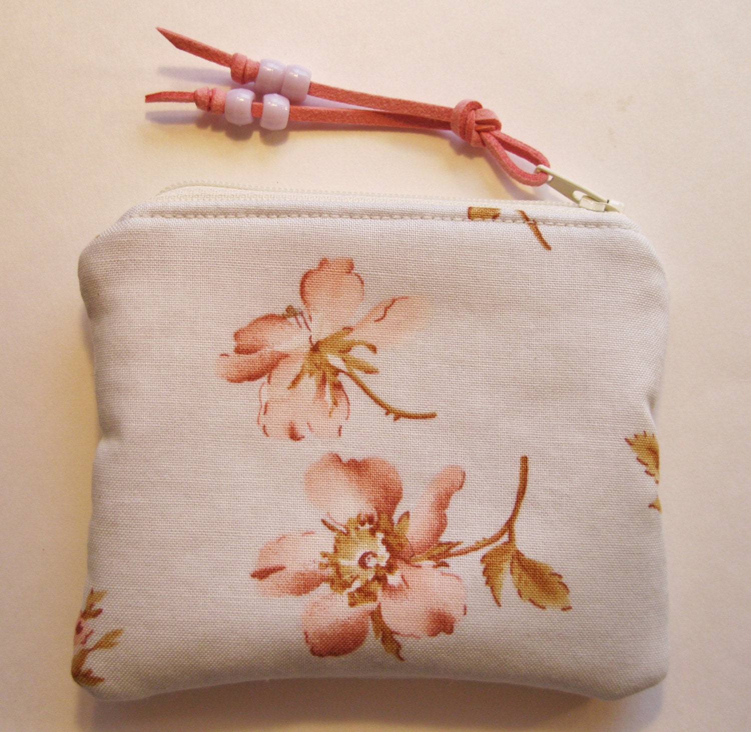 Wild Rose on Blue Coin & Card Purse