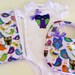 Free USA shipping, Appliqued Owl onesie & burp cloth set, Girl Bib set, Applique owl, owl baby shower, baby girl gift, newborn owl set