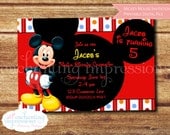 Mickey Mouse Kids Birthday Invitation - Printable - Digital File Only
