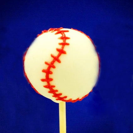 BASEBALL CAKE POPS,  please see other posts for more sports cake pops available
