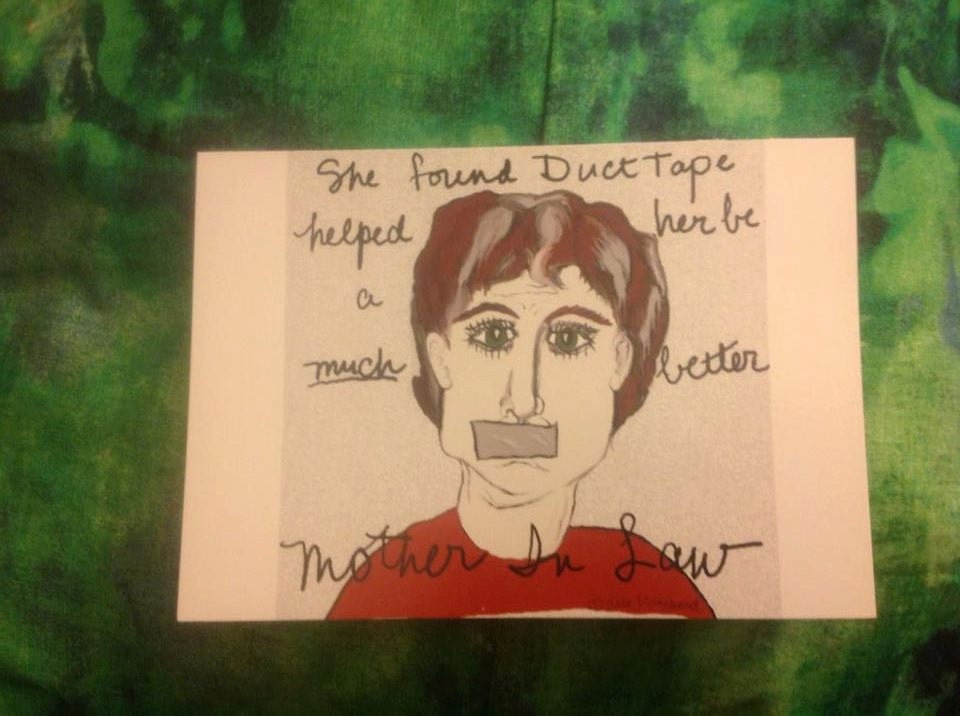 Duct Tape Mother in Law  - Blank Greeting Card - Personalized for You
