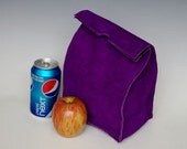 Leather Lunch Bag - Purple - It's fun, it's leather, it's the color of royalty and a great conversation starter.