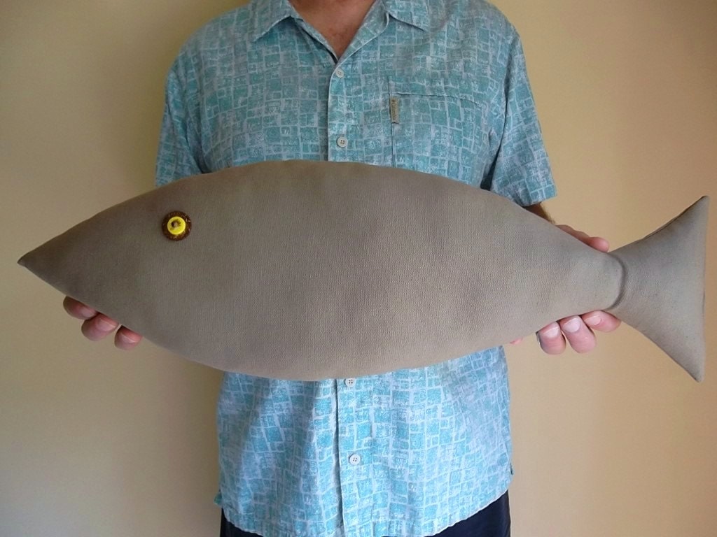 Fish Pillow - Lake Decor - Accent Pillow - Beach Decor - Fishing Trophy