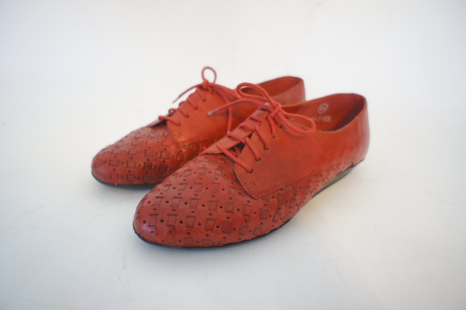 Red Oxford Flats Basket Weave Dr. Scholls Womens size 6