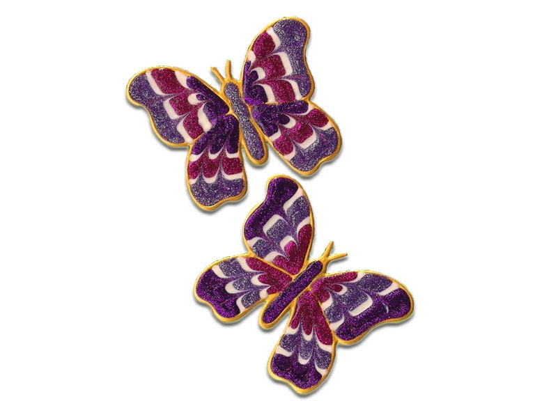 Butterflies. stained glass cling window sticker - home decoration- childrens room - kids room - suncatcher - handmade - baby gift idea