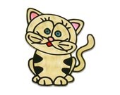 Cat - stained glass window clings-  handmade window sticker / decal -  kids room - baby bath - home decoration