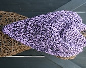 Crochet Purple Triangle Neck Scarf by JennisCrochet