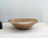 Rustic Stoneware Big Bowl, Tribal, Plant Plate, Garden decoration, Cottage chic, Table Centerpiece, Gift for hostess