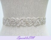 Crystal Bridal Sash - Bree