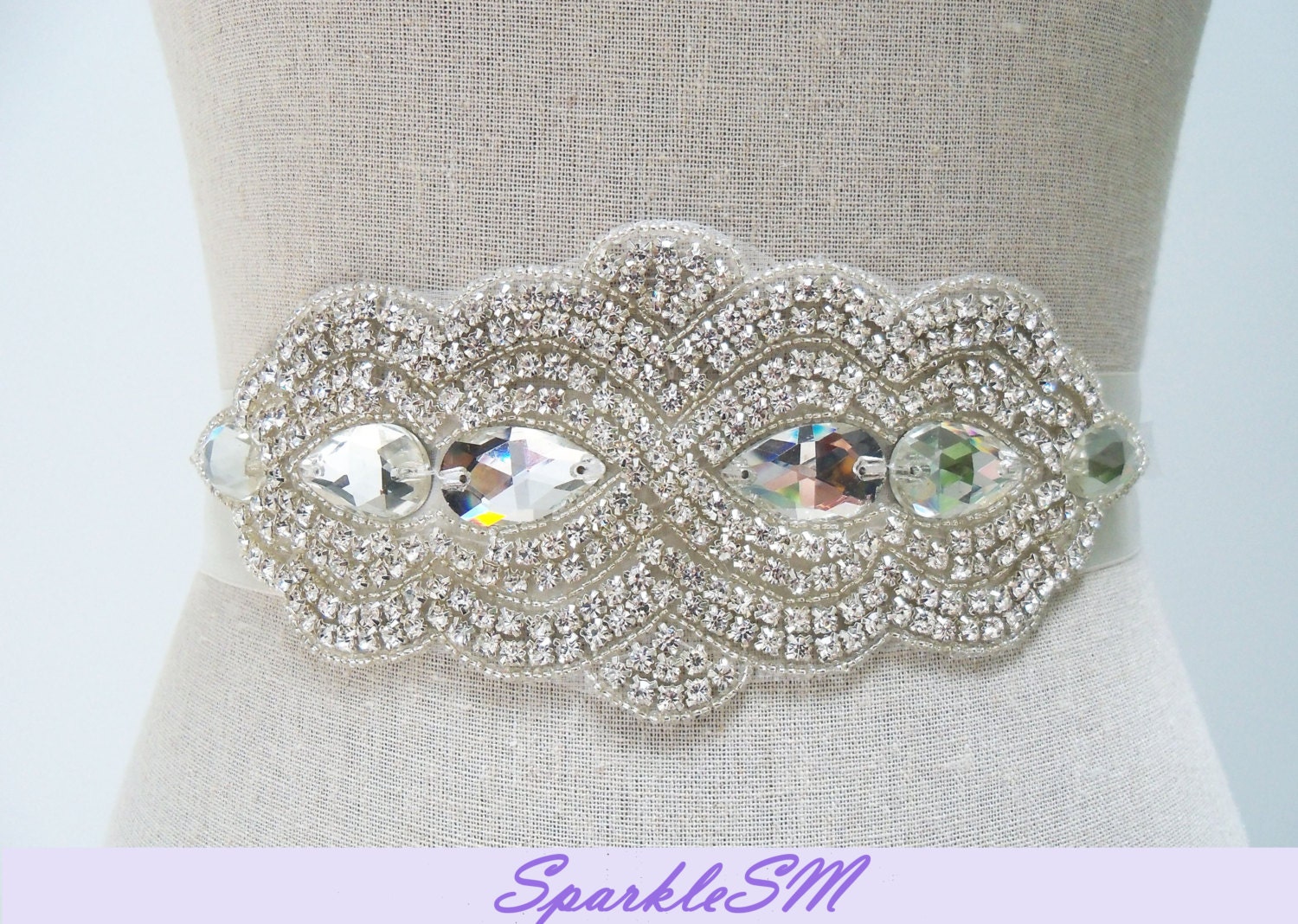 Custom Bridal Sash - Abbey