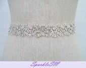 Crystal Bridal Sash - Piper