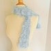 Soft Ice Blue and White Accent Fashion Scarf Gift Idea Fashion Statement Evening Wear Springtime Accessory