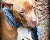 Crochet Dog Scarf Grey for Large Breeds