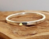 Silver Ring / Thumb-ring with Hammered Effect - 114S