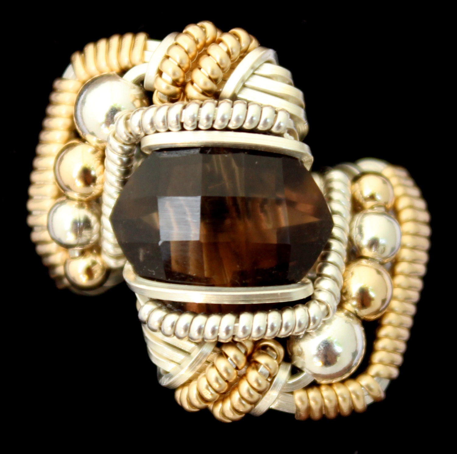 Smokey Quartz Ring (Size 7.5-8.5)