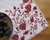 Printed Table Napkins - Set of Four in "Rosebud"