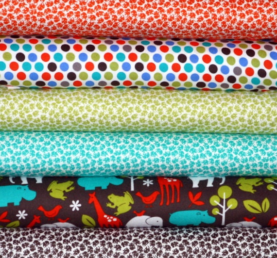 FLANNEL Fabric Bundle for quilt or craft Michael Miller 6 Fat Quarters