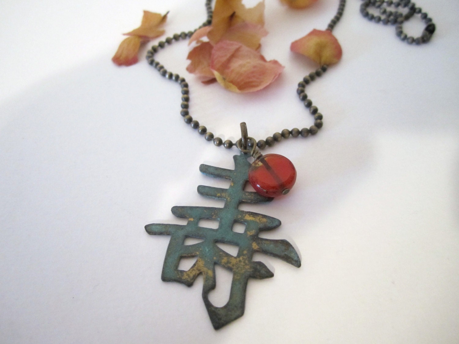 Chinese - Asian Symbol Necklace "Long Life" - Unisex