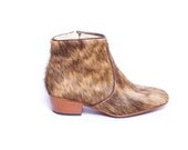 hairy furry brown beatle boots  - FREE SHIPPING