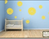 Set of 24 Dahlia Flower Decals - Vinyl Wall Art-vinyl decal