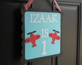 Airplane Door Sign, Welcome Sign, Vintage Airplane Theme, Airplane Birthday, Airplane Baby Shower Il_170x135