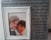 Personalized Wedding Frame Father of the Bride Lyrics 13 x 13 Customized Picture Dad Gift Birthday Anniversary Verse Song Saying Poem