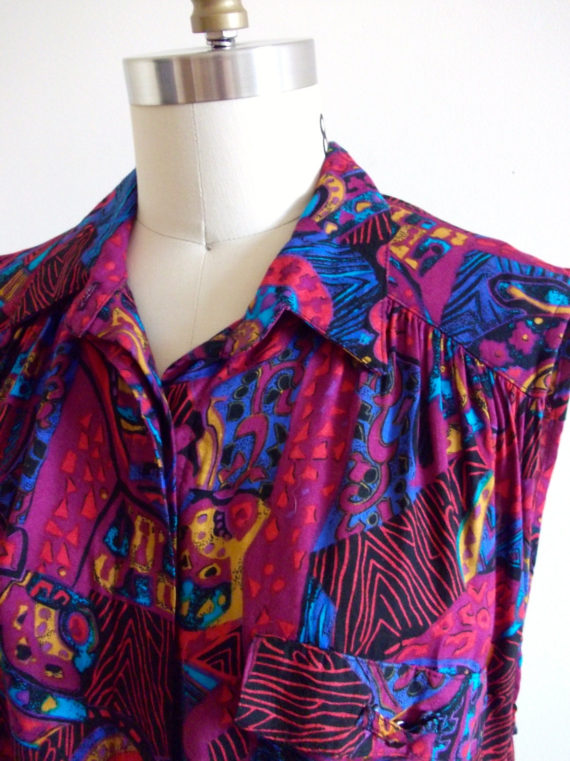 Abstract Print Jumper /// 80's Vintage