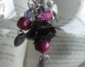 Pink Purple Flower Necklace Spring Summer Necklace Nature