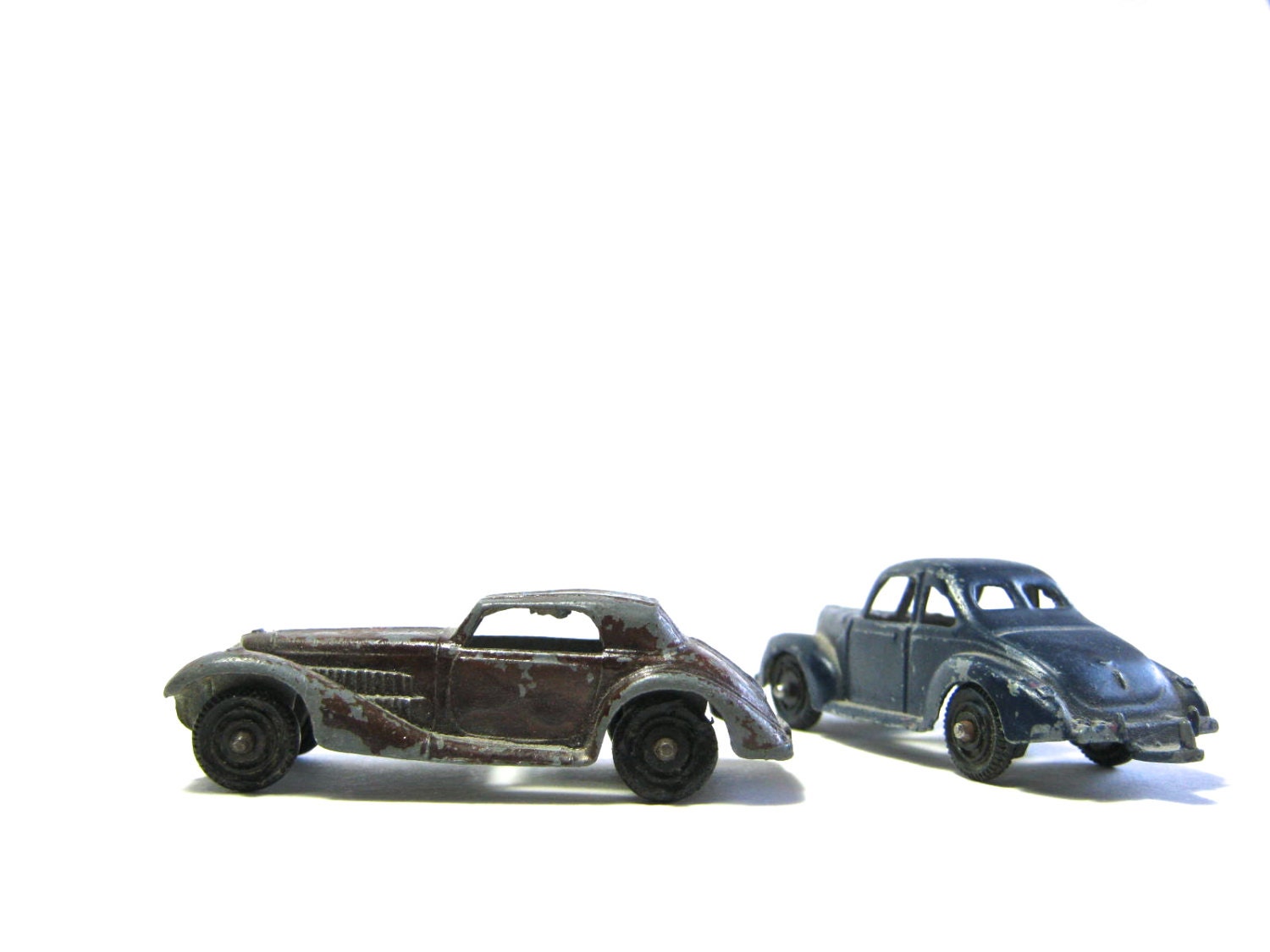 Two Vintage Tootsie Toy Cars Mercedes Benz Fathers Day 