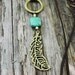 Square Turquoise Necklace, Brown Cord with Square Turquoise and Feather, Woodland Feather Hippie Jewelry