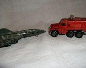 Vintage Die Cast Metal AJ-37 Viggen and 1973 Lesney Rolamatic Badger Armored Car Both 8 USD