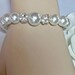 Pearl bracelet - White pearls - Crystal Rhinestones -  fireballs - Bridal jewelry - Bridesmaids - Gift -