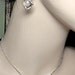 Bridal jewelry - 3 piece set - Diamond shaped - Jewelry set - Sterling silver - Brides Jewelry set - Bridesmaids - formal -