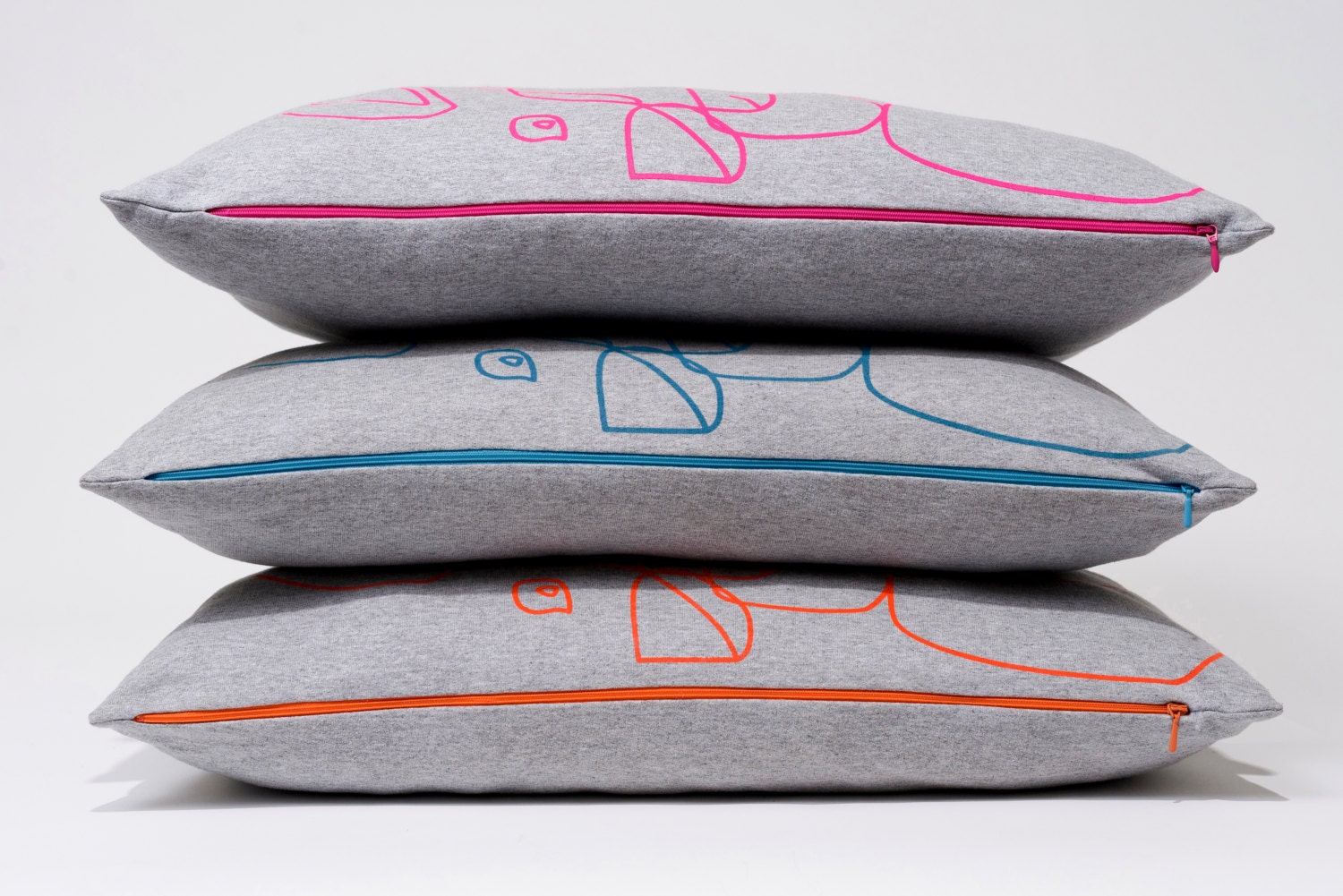 Big Neon Rabbit Pillow, 60x40 cm.
