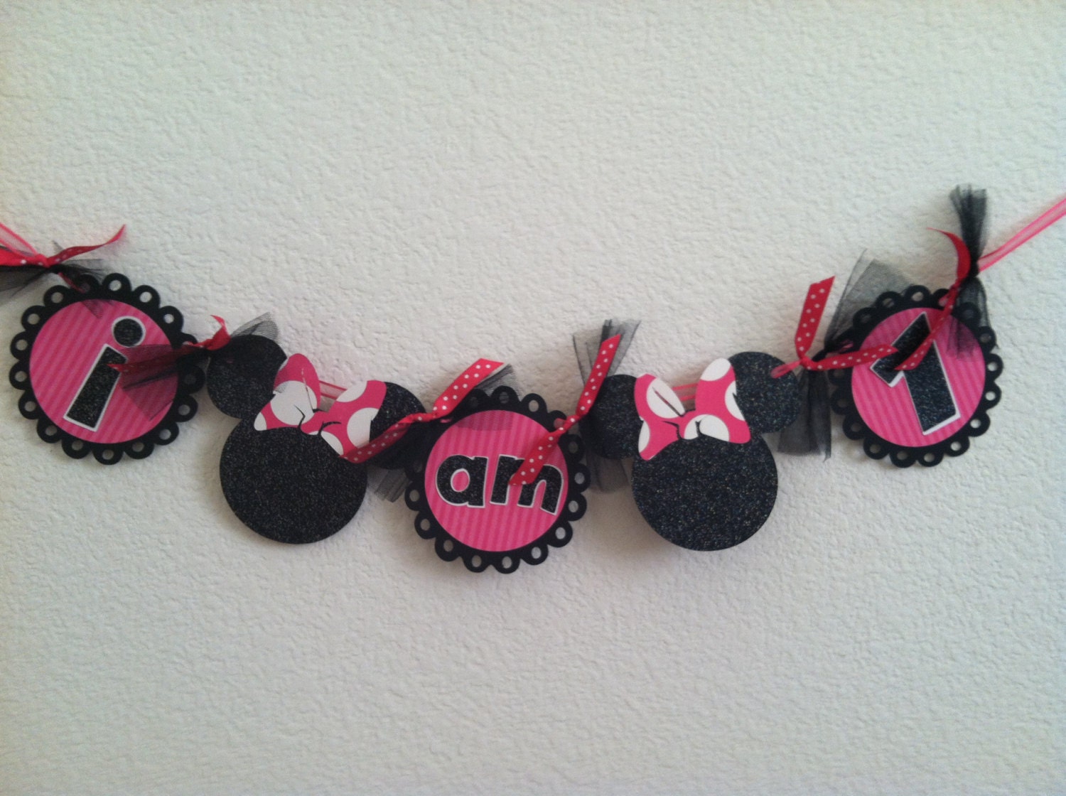 Minnie Mouse I Am One High Chair Banner Photo Prop Birthday Decoration Il_170x135