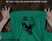 Ask me about my T rex t-shirt be a t-rex tshirt funny 2 sided shirt tyrannosaurus dinosaur dino t-shirt humor mens ladies womens tee shirt