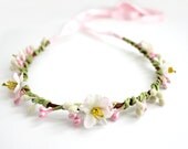 Sweet Spring Floral Crown, Flower Crown, Bridal Hair Crown, Wedding. Spring, Easter, Photo Prop, wedding flower crown, Hair Accessories,