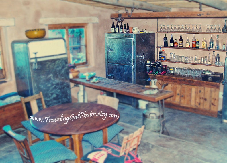 Kitchen photography travel South Africa rustic country kitchen food cooking dark wood black grey ceream 11x14 fine art photo - TravelingGalPhotos
