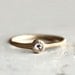 Rose cut diamond ring. A simple engagement ring. 18k. Snowe.