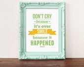Quote print, Inspirational quote, typography print, A4 or 8 x10