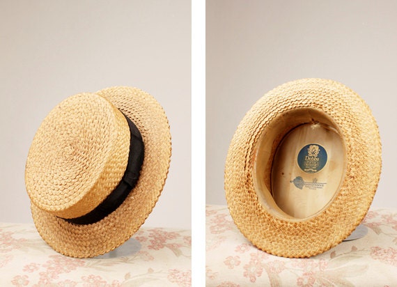 30% off:  Vintage Mens Boater Hat