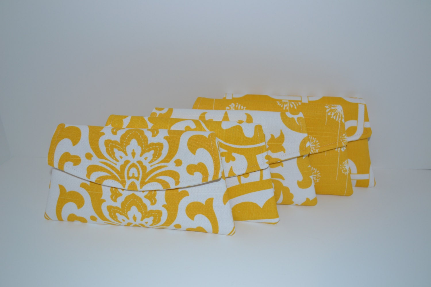 Small Bridesmaid Clutches - Small Clutch - Bridesmaid Gift - Clutch Set of 5 - YOUR CHOICE of Fabrics (10% discount) - Personalized