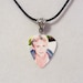 1D / ONE DIRECTION Niall Horan Necklace - Sexy Guitar Pick with Silver Charm