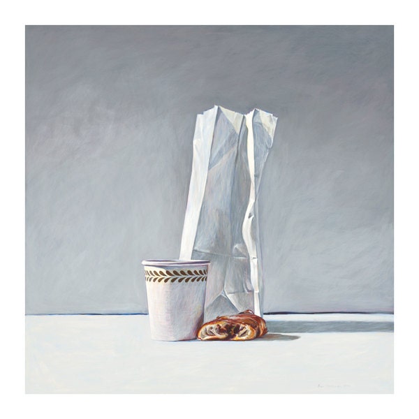 Holly Golightly's breakfast. Limited edition giclée print, 420 x 420mm (16.5" x 16.5").