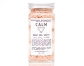 Dead Sea Salt. Himalayan Pink Salt. Made with Essential Oils. 100% Natural.10 oz. Jar of Bath Salts.